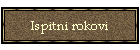 Ispitni rokovi